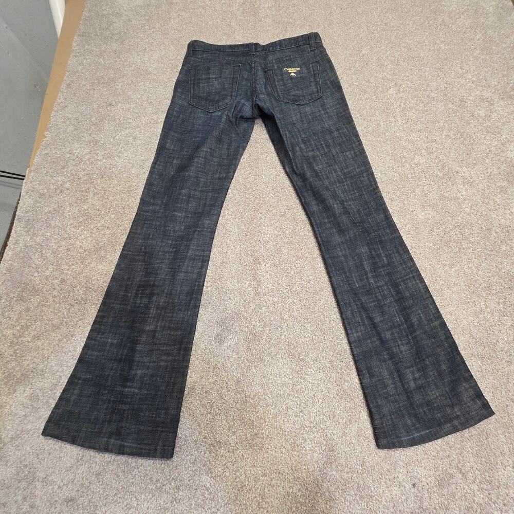 Bebe Premium Denim Carmen Boot Cut Jeans Size 28P Petite Gold Hardware Y2K
